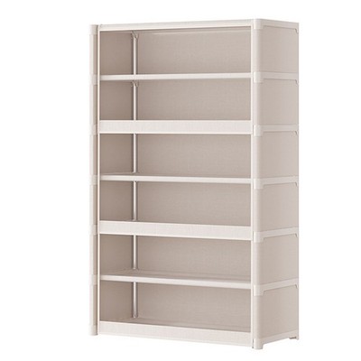 7 Tier Shoe Rack Organizer with Lid Storage Containers Bin for Bags  (White)