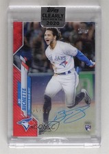 2020 Topps Clearly Authentic Auto Red 25/50 Bo Bichette #CCA-BO Auto v9t
