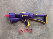 Rare Vintage 1998 Vortex Tornado Ring Blaster Gun TESTED Gun Amd 3 Rings