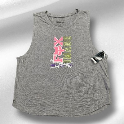 NWT Fox Racing Women's Large Grey Barbwire Talk Top