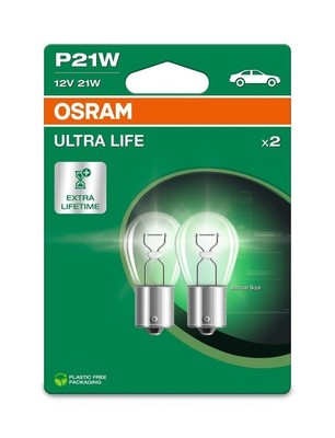 Glühlampe Rückfahrleuchte ULTRA LIFE OSRAM 7506ULT-2BL P21W 12V 21W für VW 4