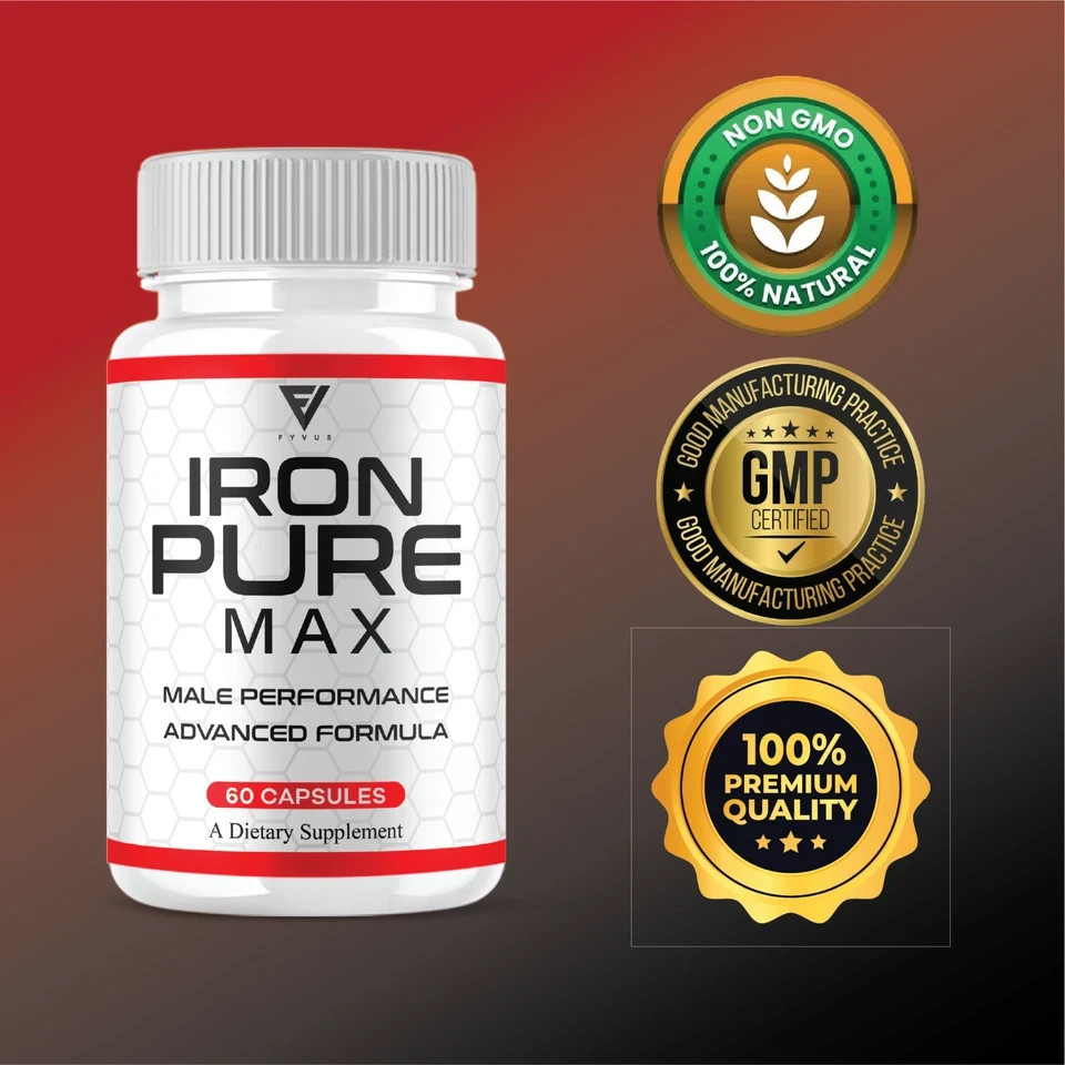 (5 Pack) Iron Pure Performance Supplement, IronPure Premium Pills (300 Capsules)
