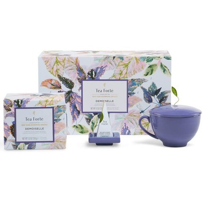 Tea Forte Easter Basket Ideas -3-Piece Premium Tea Gift Set with Cafe Cup and Li