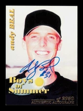 2001 Royal Rookies Throwbacks #BOS6 Andy Beal /2950 AUTO Boys of Summer Yankees