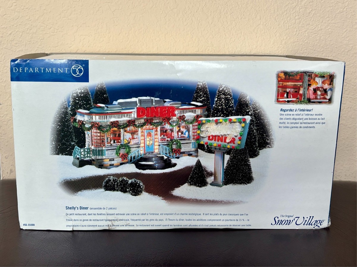 Department 56 Snow Village Shelly's Diner Retiring 55008 Retired