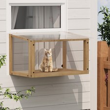 Waterproof Window Cat Perch Catio, Wood Cat Window Box