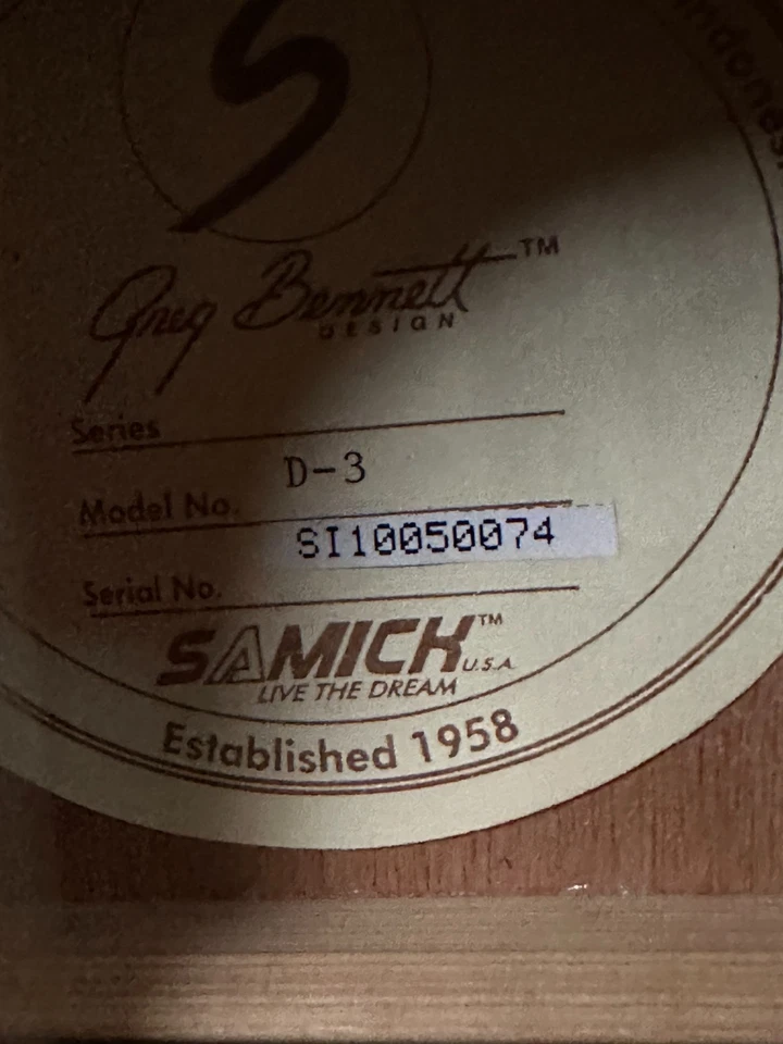 Samick Greg Bennet D-3 акустическая гитара из красного дерева с чехлом и тюнером БЕСПЛАТНАЯ ДОСТАВКА - Изображение 4 из 4
