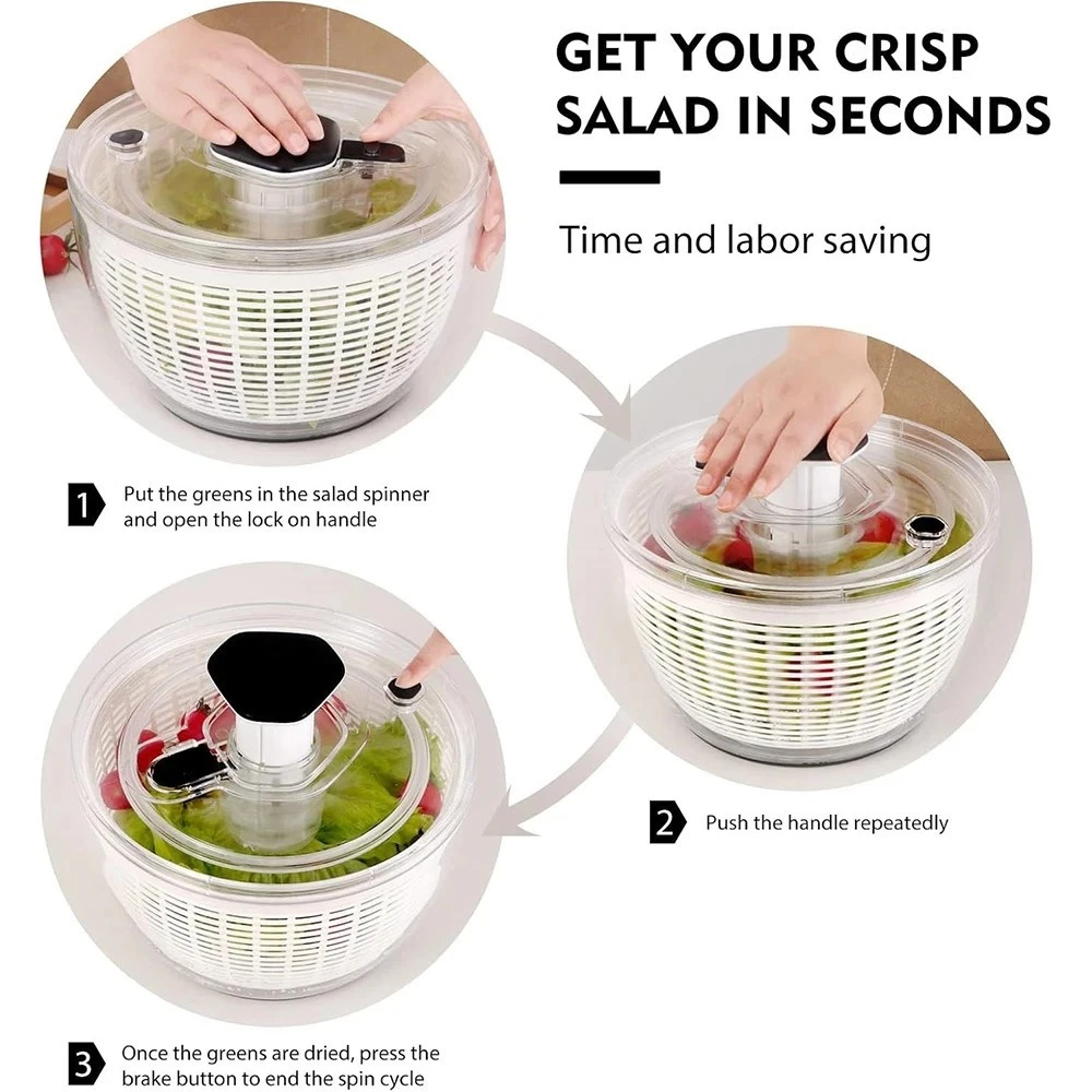Large Salad Spinner – One-Hand Easy Press Lettuce Dryer & Washer JT251
Opens in a new window or tab
