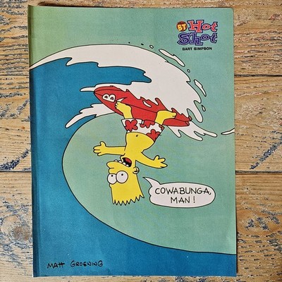 The Simpsons Bart Cowabunga Surfing A4 Poster Style Magazin Werbung 1998 90er