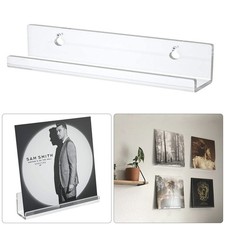12" Clear Vinyl Record Shelf Wall Mount Wall Mount Album Record Holder Display