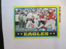RON JAWORSKI EAGLES 1986 TOPPS FOOTBALL TEAM LEADERS CARD #268