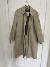 Vintage London Fog With Removable Faux Fur Liner Trench Coat Mens 44 Regular