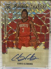 2019-20 Panini Mosaic Rookie Scripts Chris Clemons Auto #RS-CCL RC ROCKETS