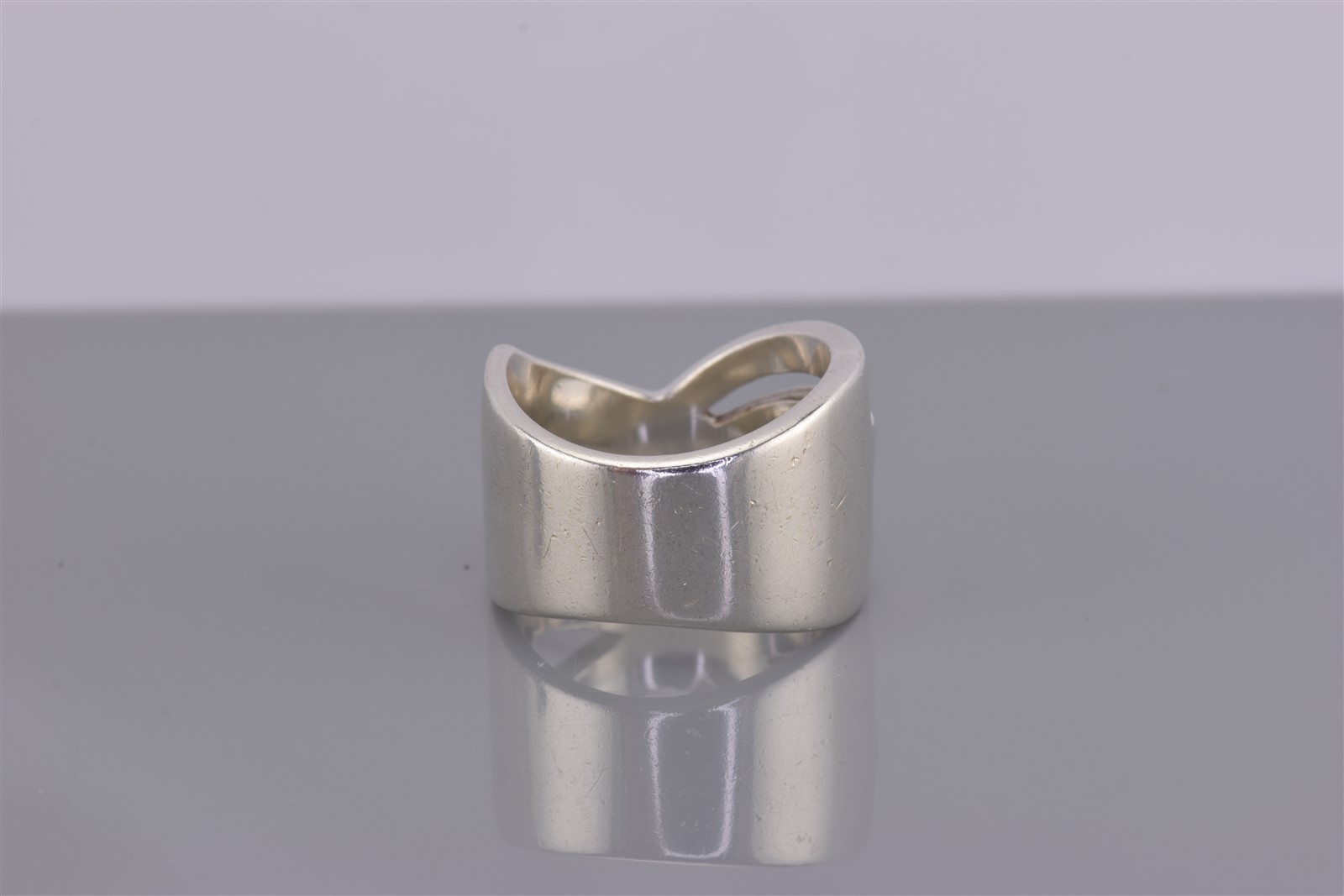 Sterling Silver 13mm Solid Split Crossover Cuff B… - image 4