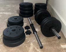 Yaheetech 30KG/25KG/20KG/15KG Adjustable Dumbbells Weight Lifting Training Set D