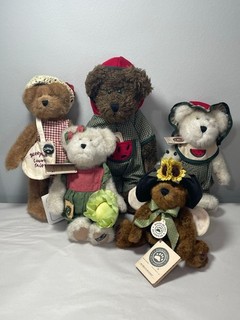 Boyds Bears Lot of 5 Plush: McVeggie Buzzoff Rudy & Sugar McRind Wishkabibble