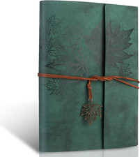 A5 Leder Notizbuch Ringbuch Nachfüllbar für Reise und Organisation, Vintage, 160