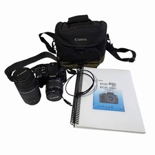 CANON EOS REBEL XTI 400D DIGITAL CAMERA 2 LENSES 18-55 75-300, Manual, Case Read