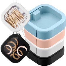 4pcs Hair Tie Organizer,Portable Travel Qtip Holder,Bathroom Storage Organize...