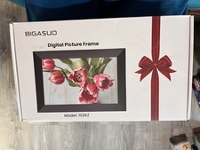 BIGASUO 10.1" Digital Picture Frame Model 102KZ Open Box Never Used LCD Photo Fr