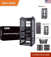 12U Server Cabinet, 10 inch Server Rack for Network, Servers, Audio, and Vide...