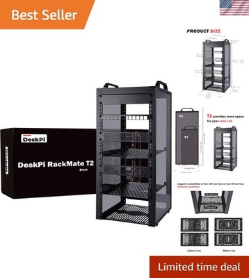 12U Server Cabinet, 10 inch Server Rack for Network, Servers, Audio, and Vide...