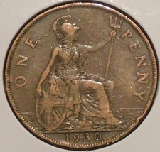 British Penny - 1930 - King George V
