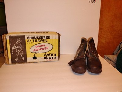 Vintage Daoust Ruf Rider Top Quality Work Boots  Never Worn In Box Size 9
