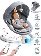 Electric Baby Swing for Newborn to Toddler Portable Infant Swing Rocker with Rem