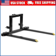 3 Point Hitch Pallet Fork 1500Lbs Adjustable Attachment for Category 1 Tractor