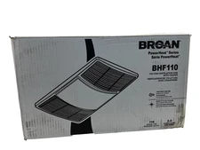 Broan Non-Lit PowerHeat Bathroom Exhaust Fan Heater 110 CFM 2 Sones BHF110 (OB)
