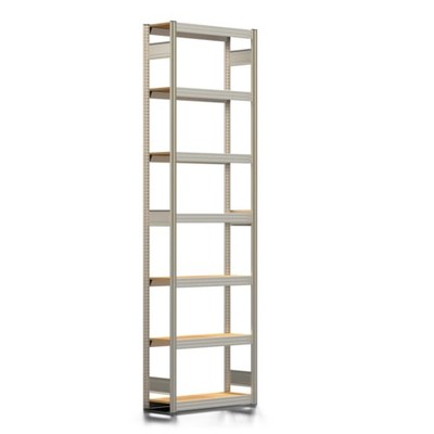Fachbodenregal / 250 kg / 3.000 x 875 x 300 mm / erweiterbar / 7 Holzböden