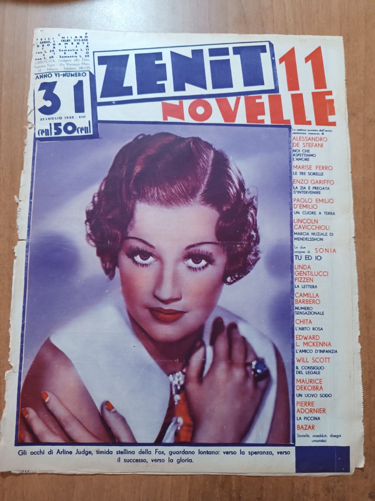 ZENIT n. 31/1935 Arline Judge