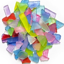 Atoplutly 14oz Colorful Sea Glass Pieces for Crafts Frosted Medium,