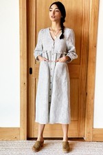  278 EMERSON FRY size M Livia Shirtdress 100 linen Midi Dress PERFECT sold out