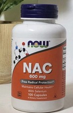 NOW Foods NAC N - Acetyl Cysteine 600 mg - 100 Caps Exp 2030