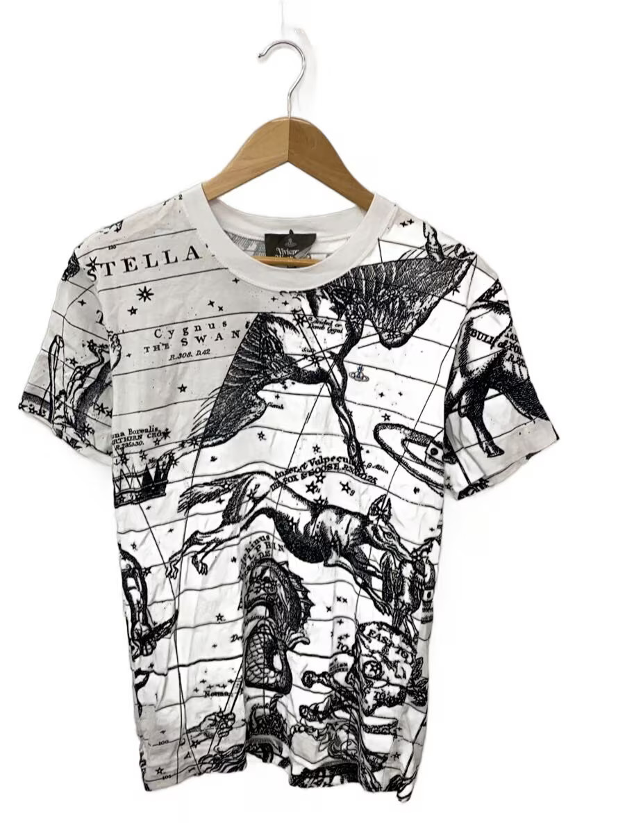 Vivienne Westwood MAN T-shirt, size 42, cotton, white, all-over
