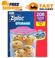 Ziploc Double Zipper Gallon Storage Bags (208 ct)