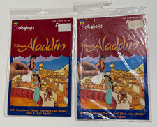 Lot of 2, Disney  s Aladdin Colorforms Travel Pak 364 NEW 1993, complete