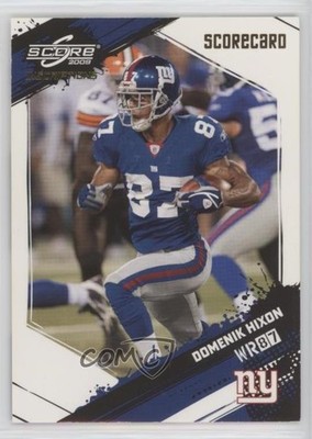 2009 Score Inscriptions Scorecard 42/50 Domenik Hixon #195 pn1