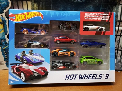 Hot Wheels 9-Car Gift Pack Styles May Vary, Multicolor