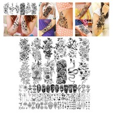 Stunning 59-Sheet Collection of Waterproof Temporary Tattoos for Women  Girls