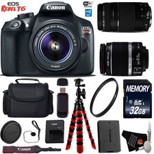 Canon EOS Rebel T6 DSLR Camera with 18-55mm is II Lens  75-300mm III Lens ...