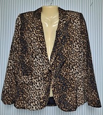   Chico  s   Leopard Print Blazer Jacket     Women's-1  810     NWT