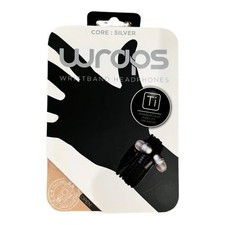 WRAPS Core Wristband Bracelet In-Ear Headphones with Mic Silver