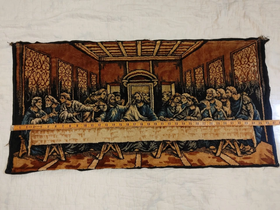 复古 The Last Supper 壁挂挂挂毯 36x19 地毯 — 第 3/4 张图片