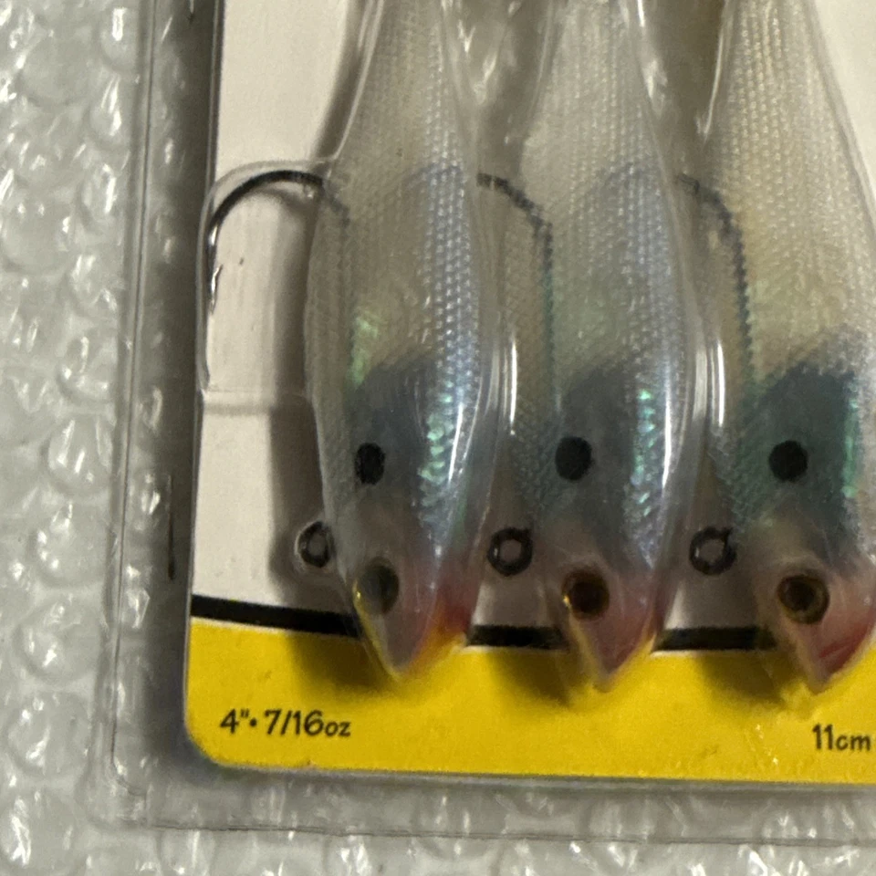 Señuelo de pesca Storm WildEye 4" Swim Shad paquete de 3 7/16 oz 25 g 04 Pearl WSS04PRL Foto 2 de 4