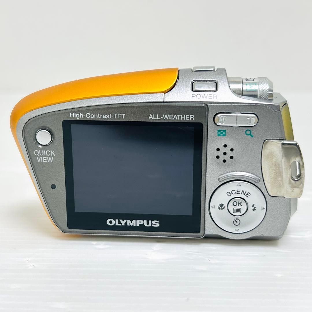 OLYMPUS μ-mini Orange Compact Digital Camera Tested Working Seller