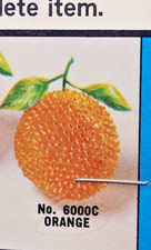 Walco BEADED ORANGE Fruit Sequin Bead Vtg Christmas Ornament Kit 1973 NOS