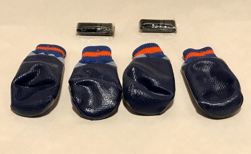 Dog's Grey/Blue Waterproof Rain Boot/Shoe/Sock Non-Slip Rubber - Picture 2 of 4